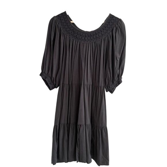 Old Navy Womens Puff Sleeve Emboidered Peasant Dress Size XXL Smocked Oversized - Picture 1 of 12